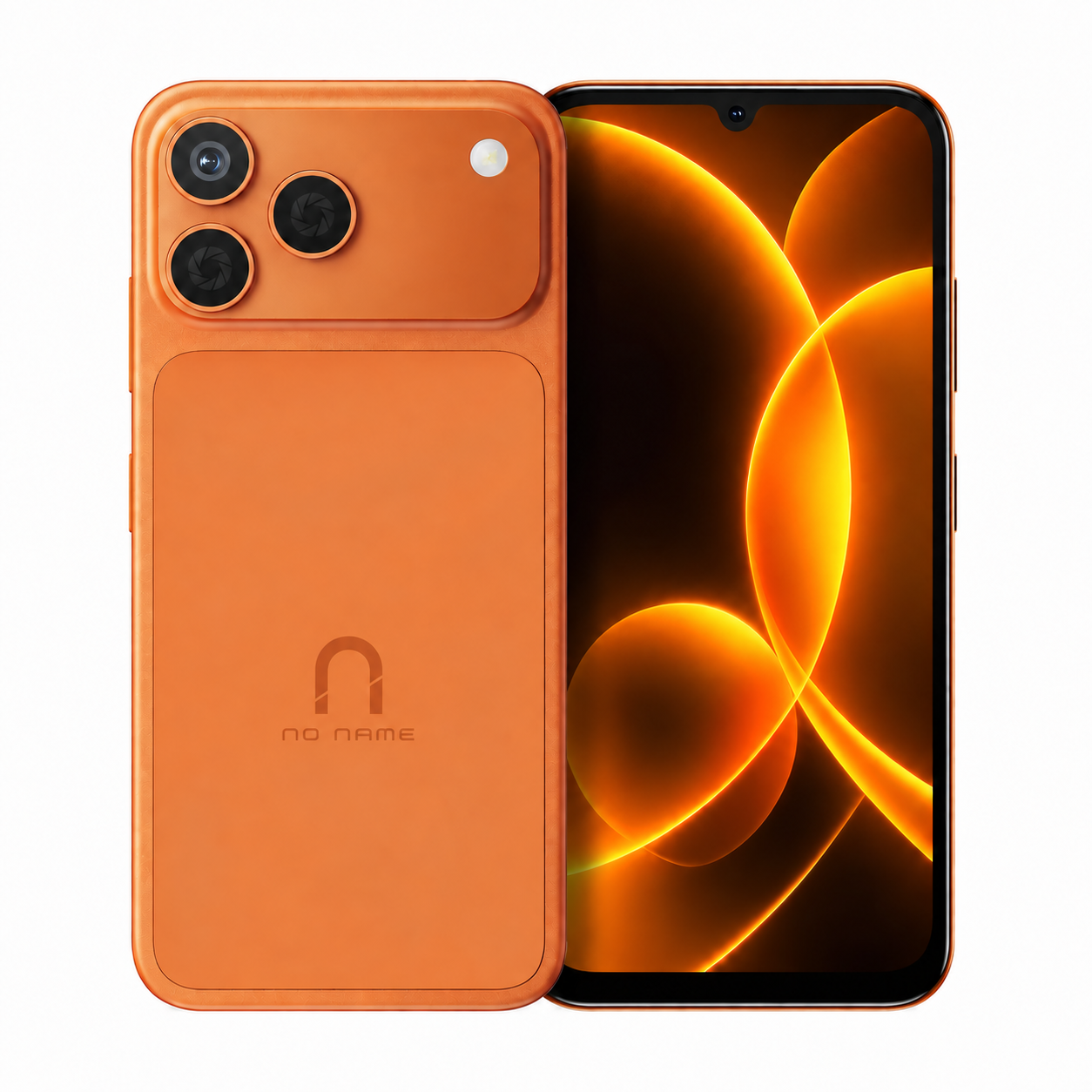 noname 18 pro max laranja, frente e verso