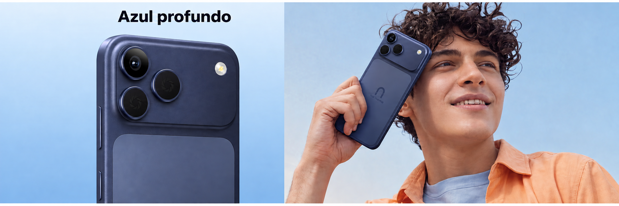 Azul profundo. noname 18 pro max na cor azul.