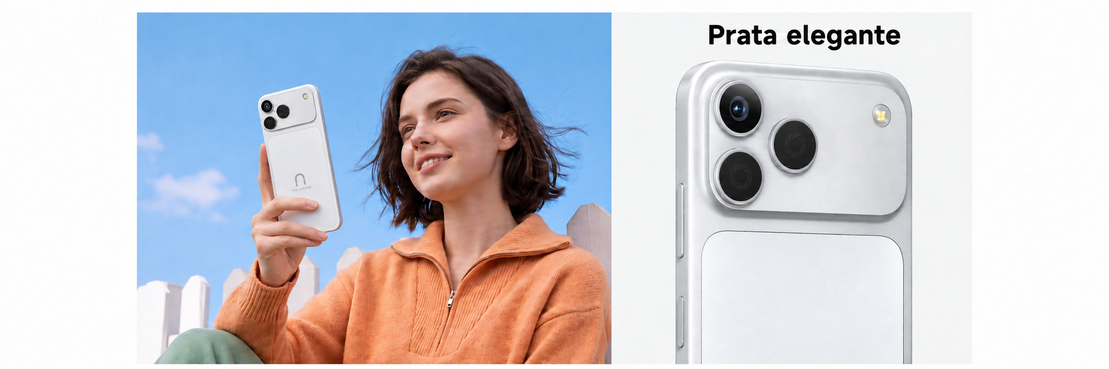 Prata elegante. noname 18 pro max na cor prata.